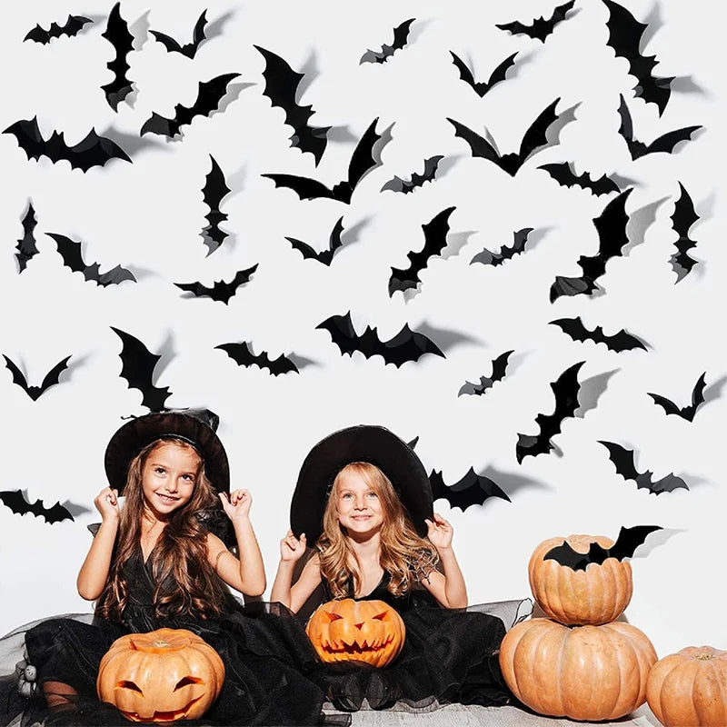 Bat Wall Stickers for Halloween – 120PCS