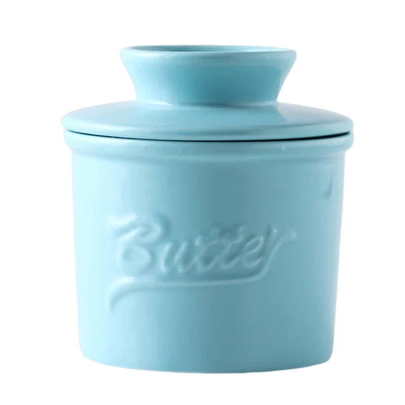 Ceramic Butter Dish with Lid – Glossy Finish for Countertops