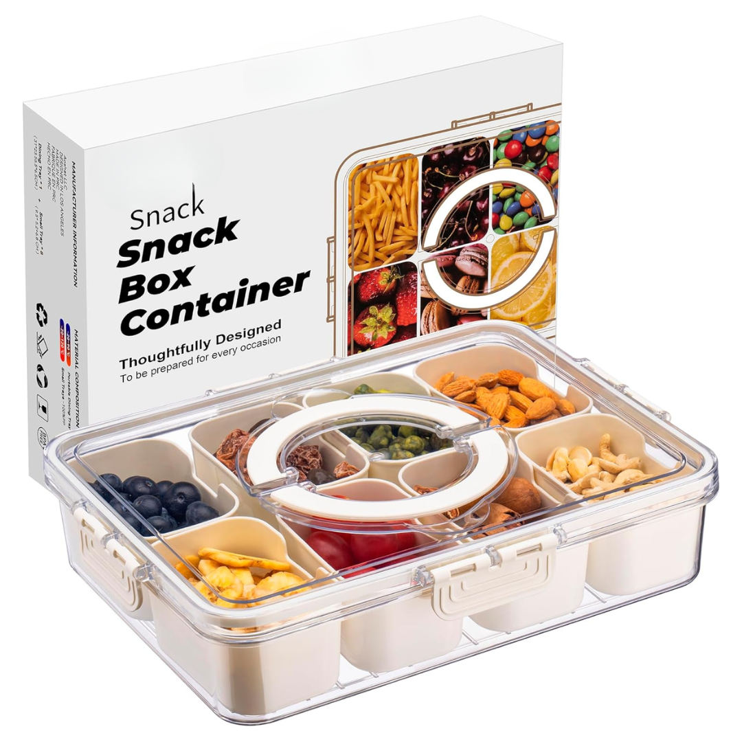 Snack Organizer Box with Lid – Travel or Fridge