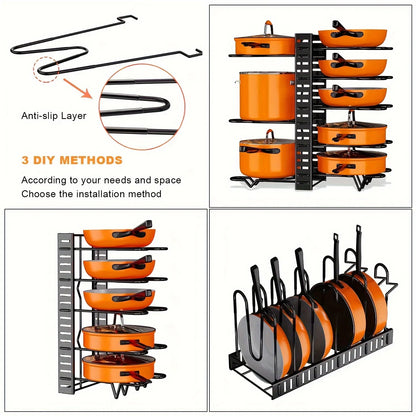 Tier Pot Rack Organizer – Space-Saving Kitchen Shelf
