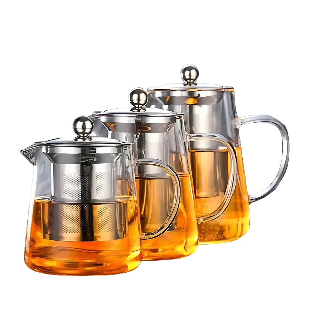Glass Teapot with Infuser for Flower & Leaf Tea