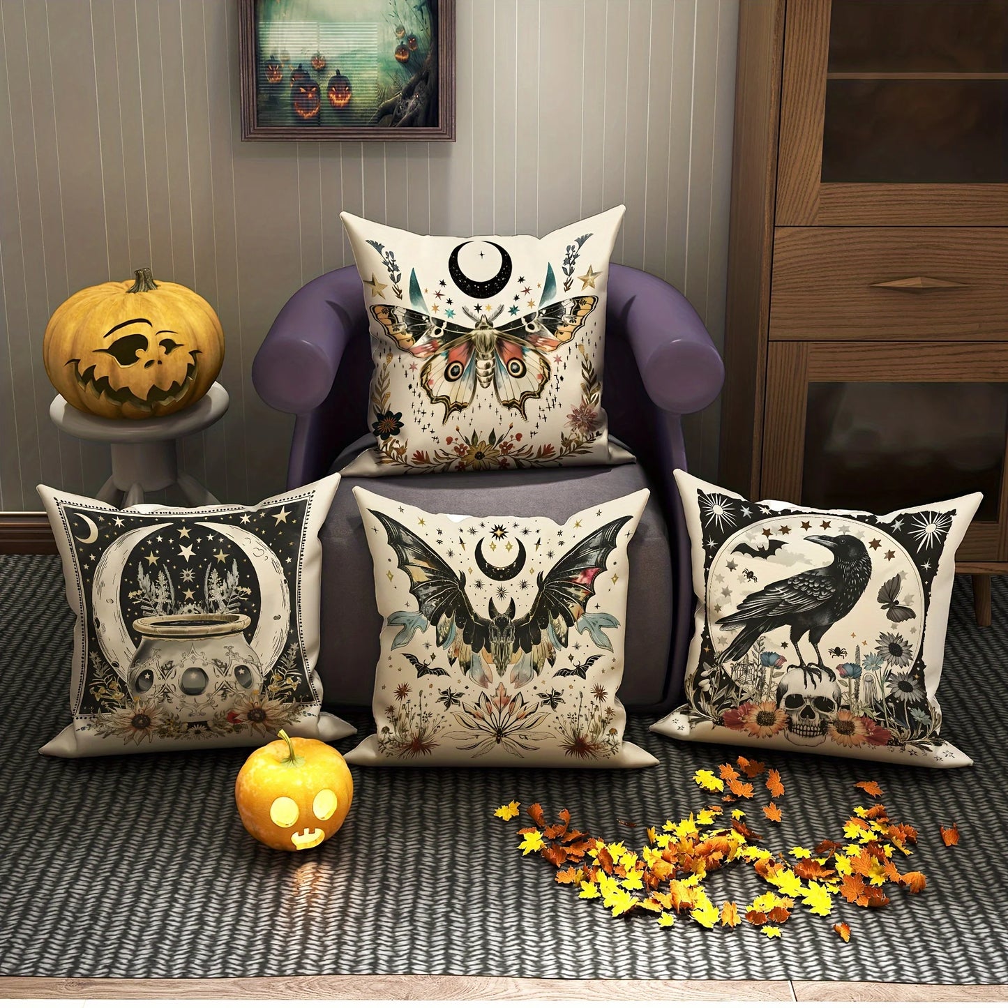 Throw Pillow Covers – Gothic Decor Set
