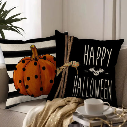 Pumpkin & Ghost Pillow Cover – Halloween Decor
