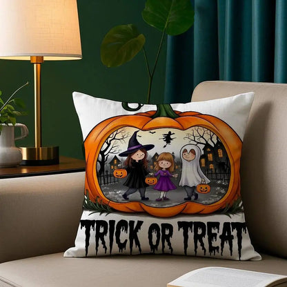 Spooky Plush Pillow Cover – Halloween Style for Sofa