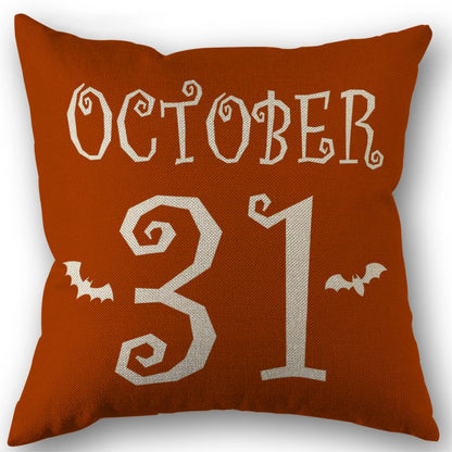 Pumpkin & Ghost Pillow Cover – Halloween Decor