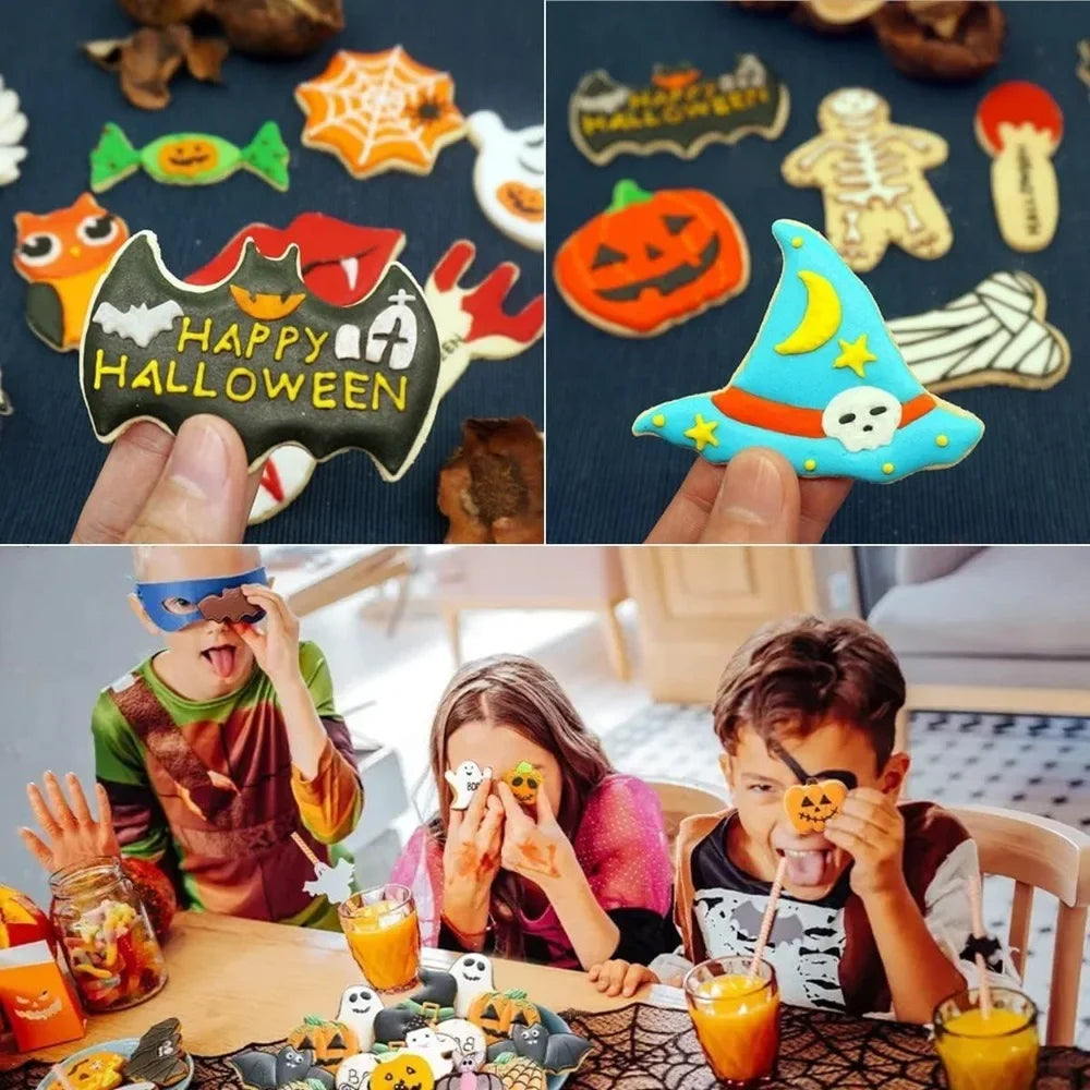 12-Piece Halloween Cookie Cutter Set – Stainless Steel Molds