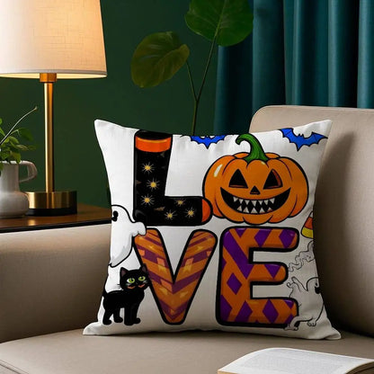 Spooky Plush Pillow Cover – Halloween Style for Sofa