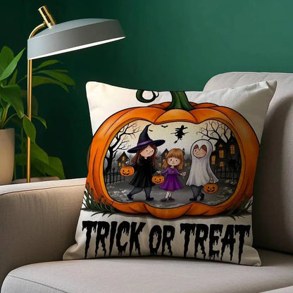 Spooky Plush Pillow Cover – Halloween Style for Sofa