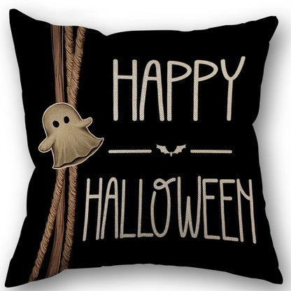 Pumpkin & Ghost Pillow Cover – Halloween Decor