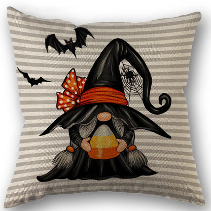 Pumpkin & Ghost Pillow Cover – Halloween Decor