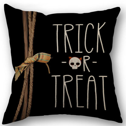 Pumpkin & Ghost Pillow Cover – Halloween Decor