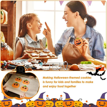 12-Piece Halloween Cookie Cutter Set – Stainless Steel Molds