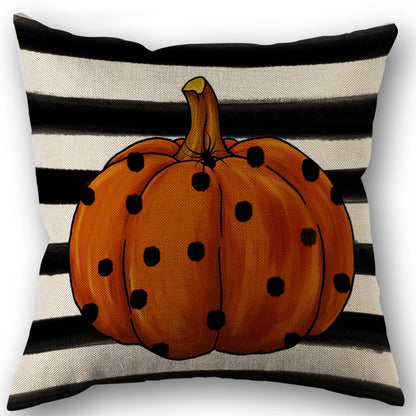 Pumpkin & Ghost Pillow Cover – Halloween Decor