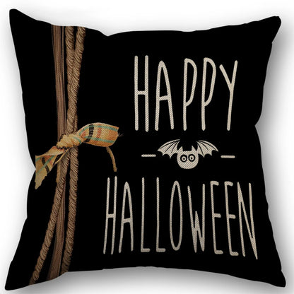 Pumpkin & Ghost Pillow Cover – Halloween Decor