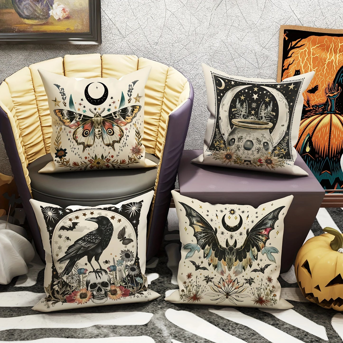 Throw Pillow Covers – Gothic Decor Set