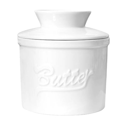 Ceramic Butter Dish with Lid – Glossy Finish for Countertops