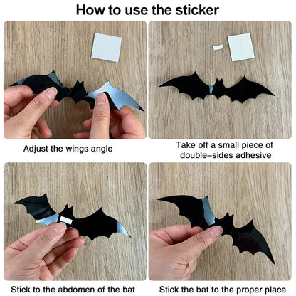 Bat Wall Stickers for Halloween – 120PCS