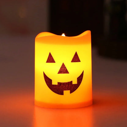 6-Pack LED Pumpkin Lights – Spooky Halloween Candle Decor