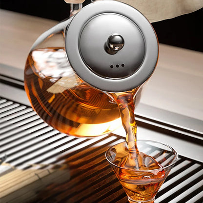 Glass Teapot with Infuser for Flower & Leaf Tea