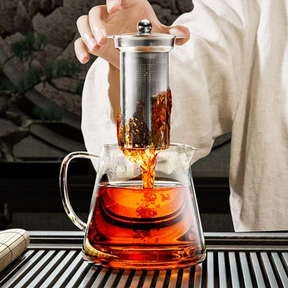 Glass Teapot with Infuser for Flower & Leaf Tea