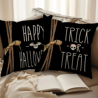 Pumpkin & Ghost Pillow Cover – Halloween Decor