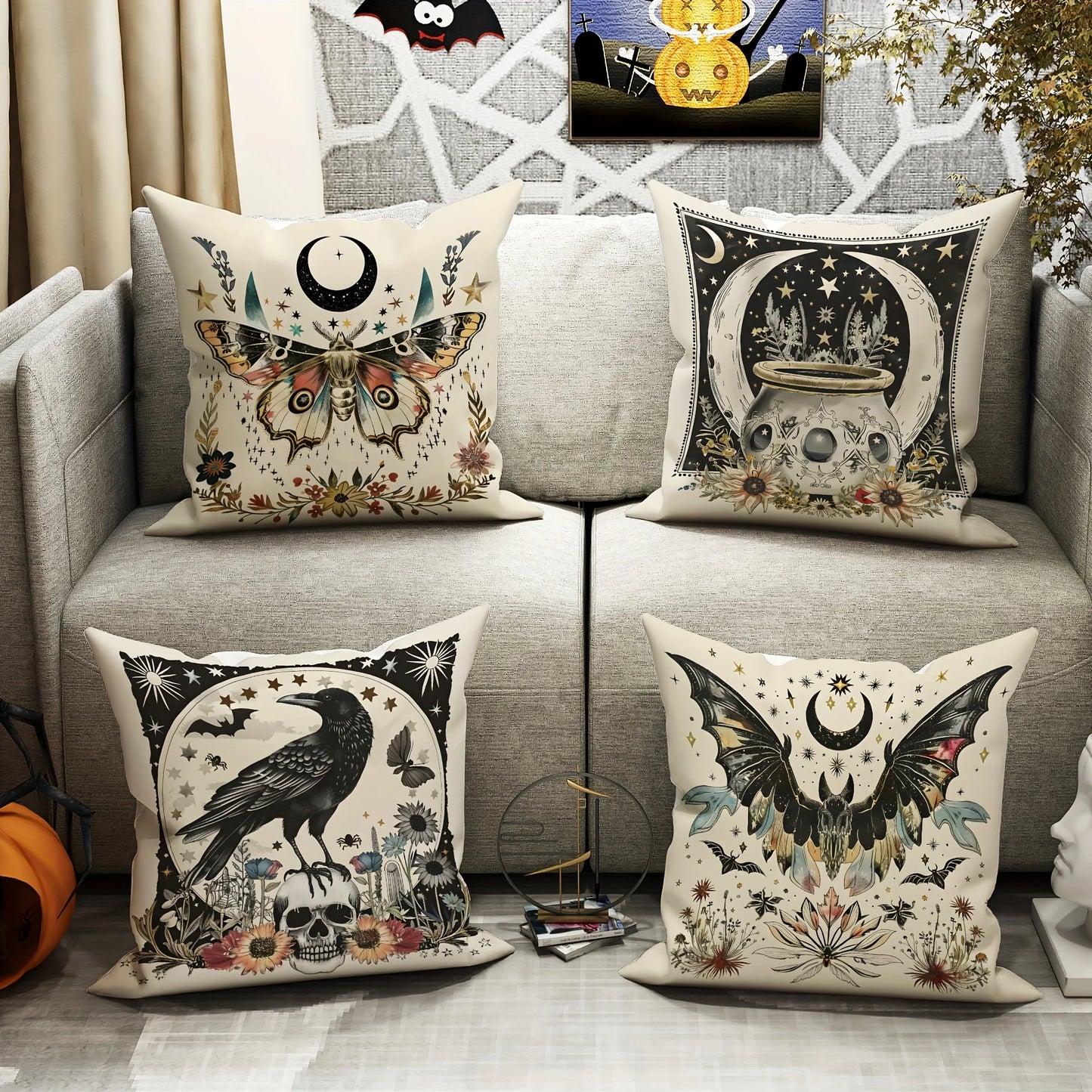 Throw Pillow Covers – Gothic Decor Set