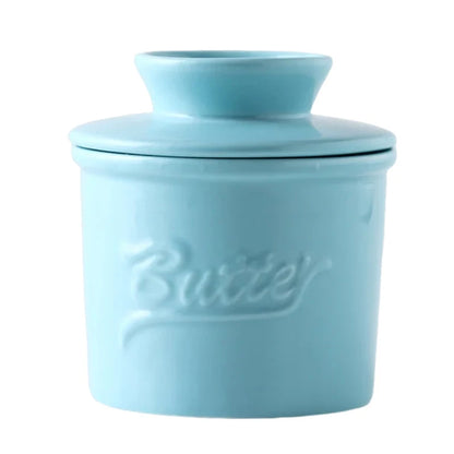 Ceramic Butter Dish with Lid – Glossy Finish for Countertops