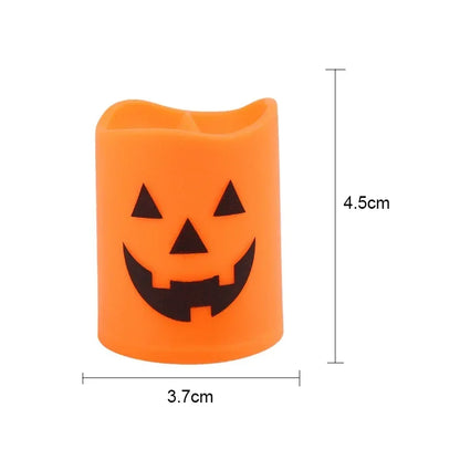 6-Pack LED Pumpkin Lights – Spooky Halloween Candle Decor