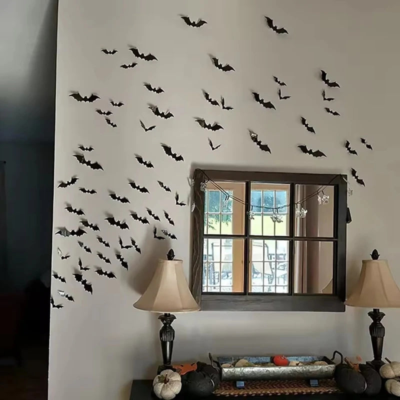 Bat Wall Stickers for Halloween – 120PCS