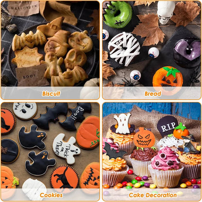 12-Piece Halloween Cookie Cutter Set – Stainless Steel Molds