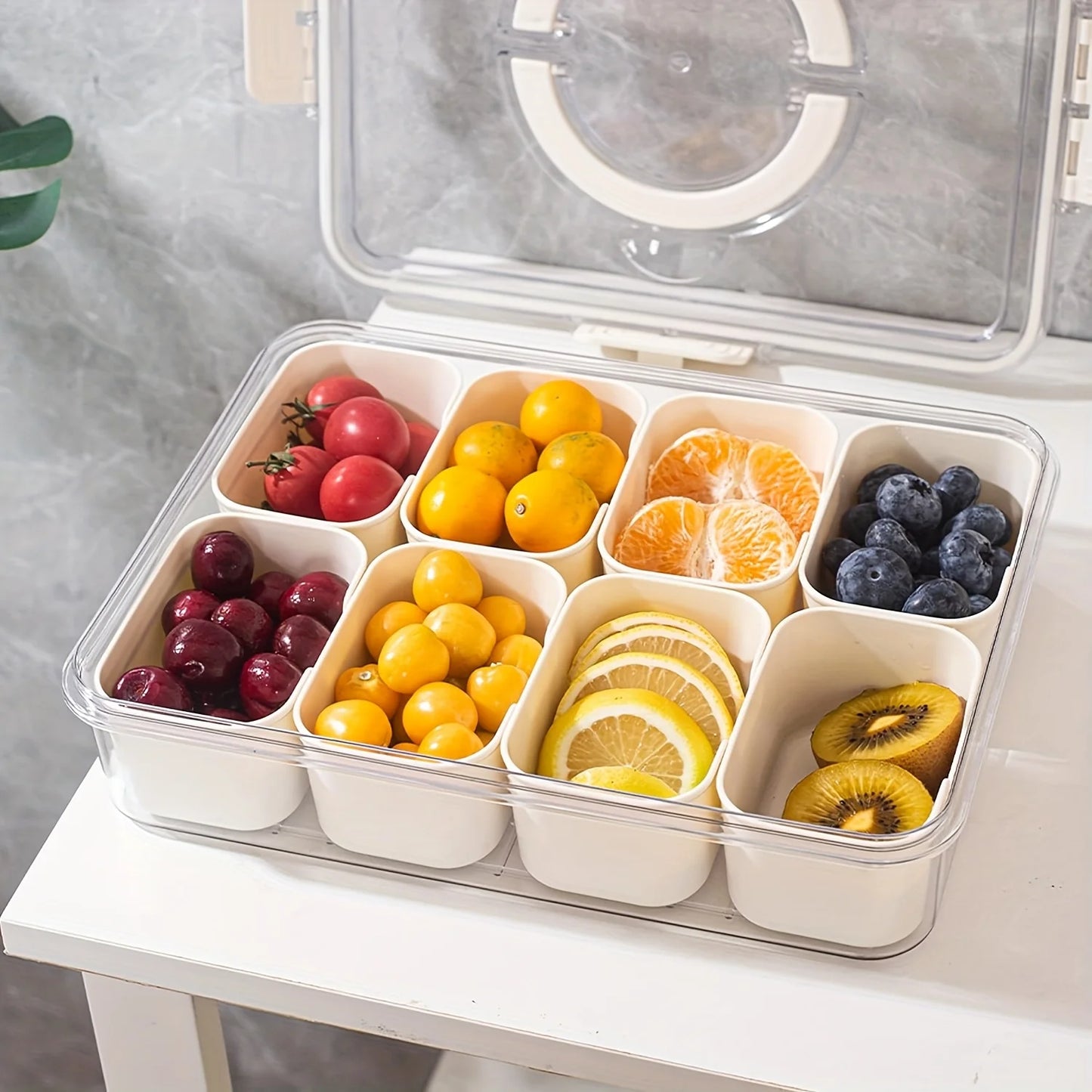 Snack Organizer Box with Lid – Travel or Fridge