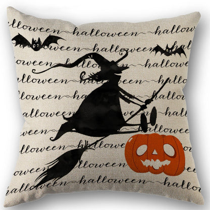 Pumpkin & Ghost Pillow Cover – Halloween Decor
