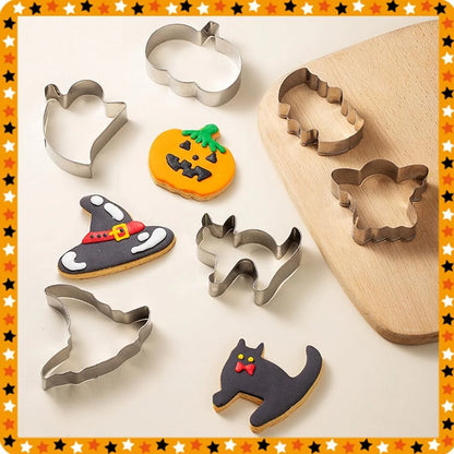 12-Piece Halloween Cookie Cutter Set – Stainless Steel Molds