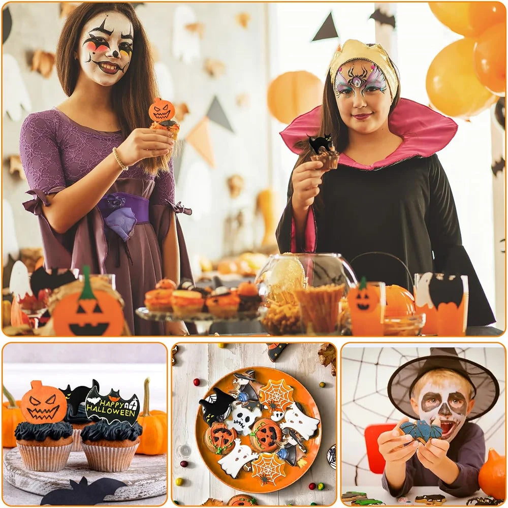12-Piece Halloween Cookie Cutter Set – Stainless Steel Molds