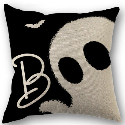 Pumpkin & Ghost Pillow Cover – Halloween Decor
