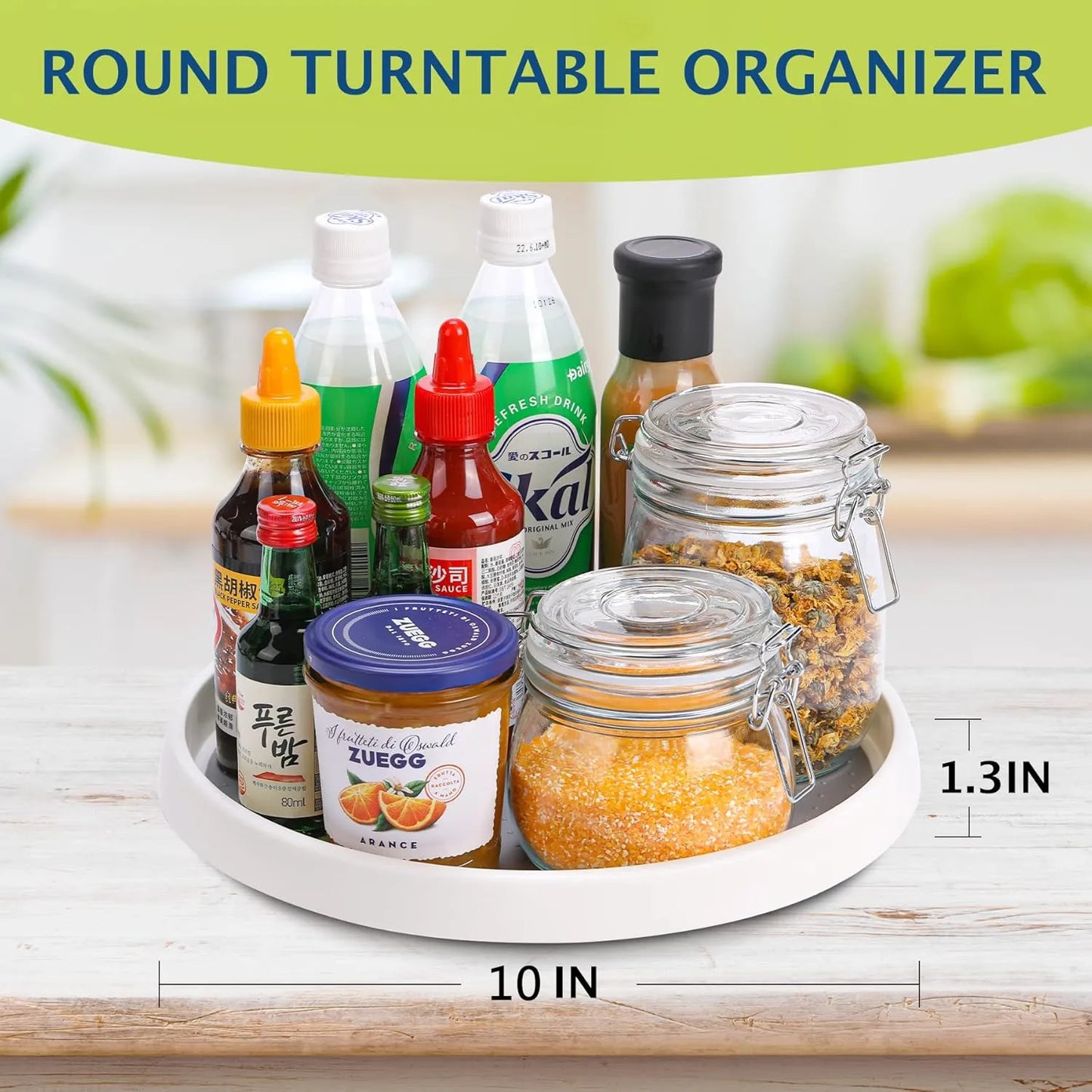 360° Rotating Kitchen Organizer Tray – 1 to 4 Pieces