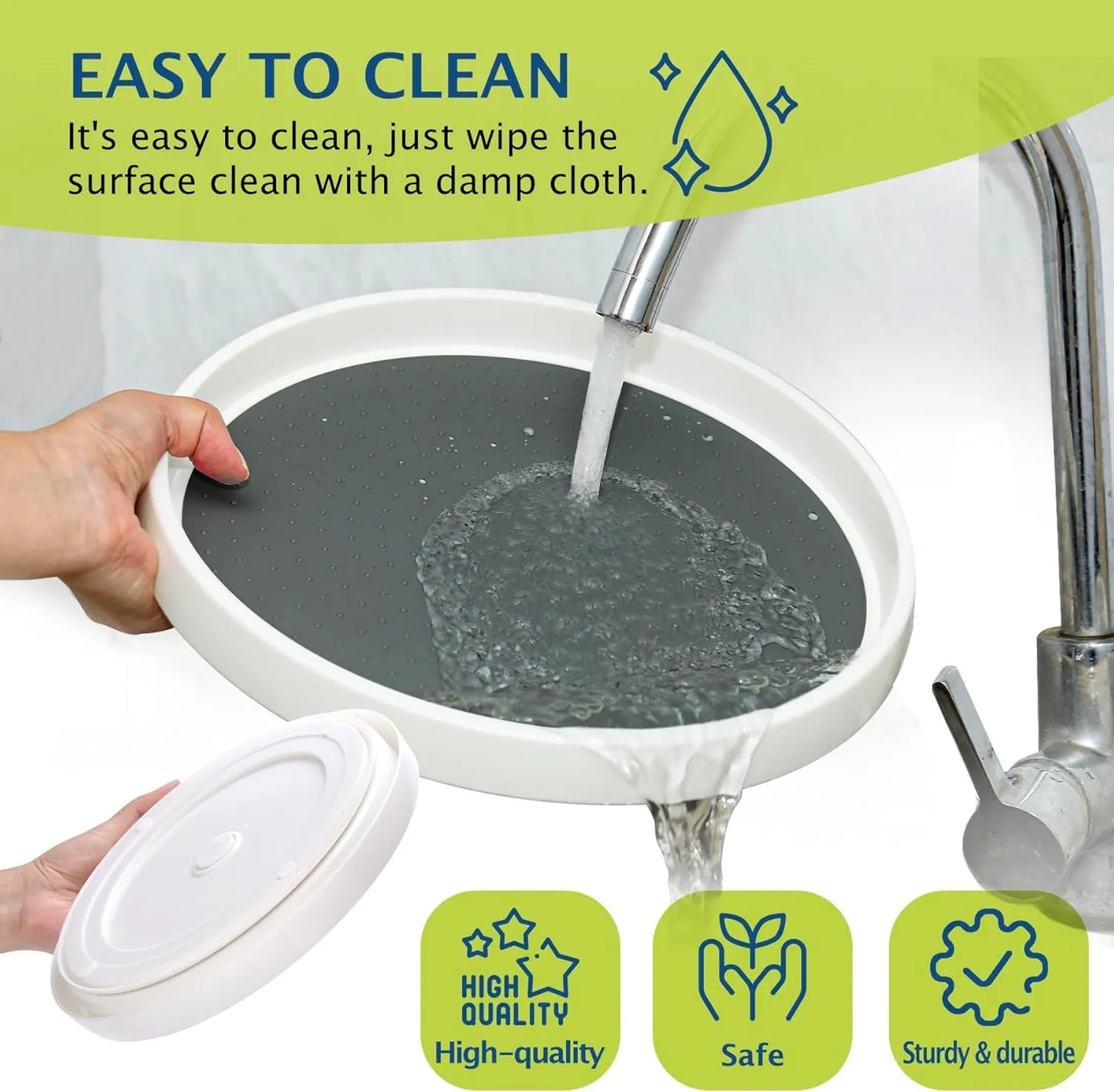 360° Rotating Kitchen Organizer Tray – 1 to 4 Pieces