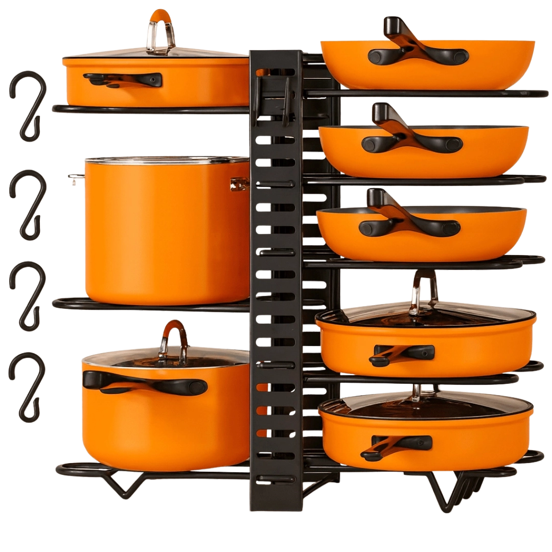 Tier Pot Rack Organizer – Space-Saving Kitchen Shelf