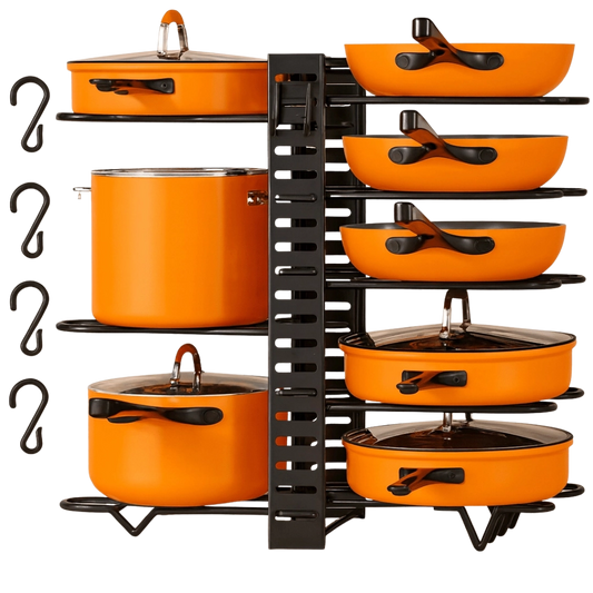 Tier Pot Rack Organizer – Space-Saving Kitchen Shelf